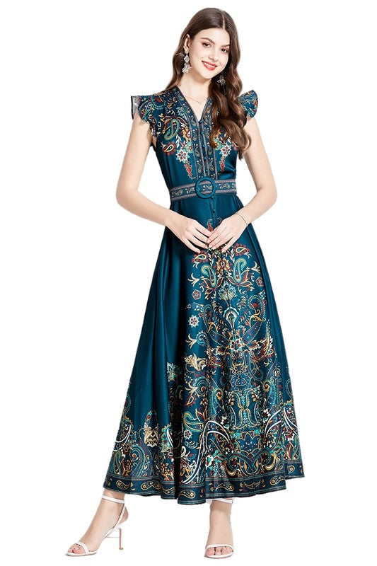 Paisley Hallucinations Maxi Dress