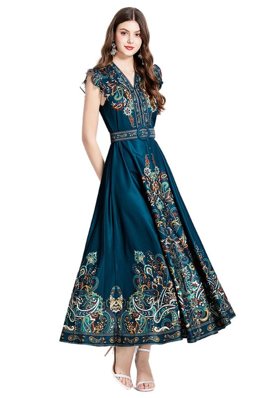 Paisley Hallucinations Maxi Dress